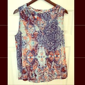 Brightly colored blouse